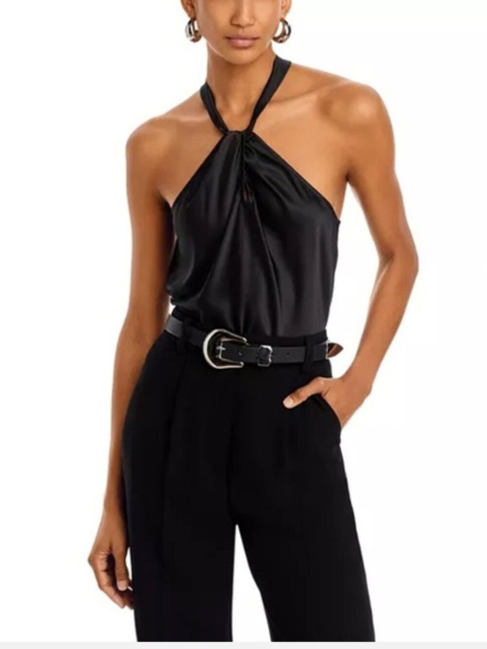 Aqua Silky Twist Front Top Size S